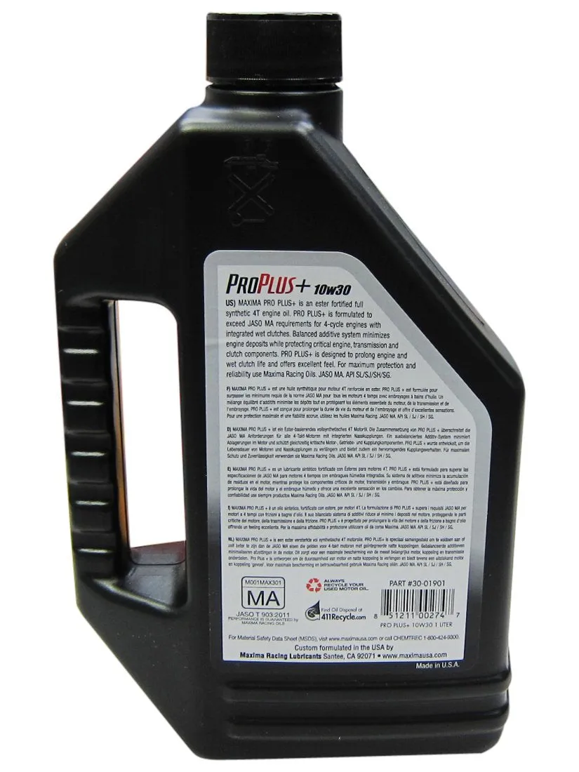 Maxima Scooter Pro Plus 4-Stroke Synthetic 10w30 Motor Oil 1 Liter