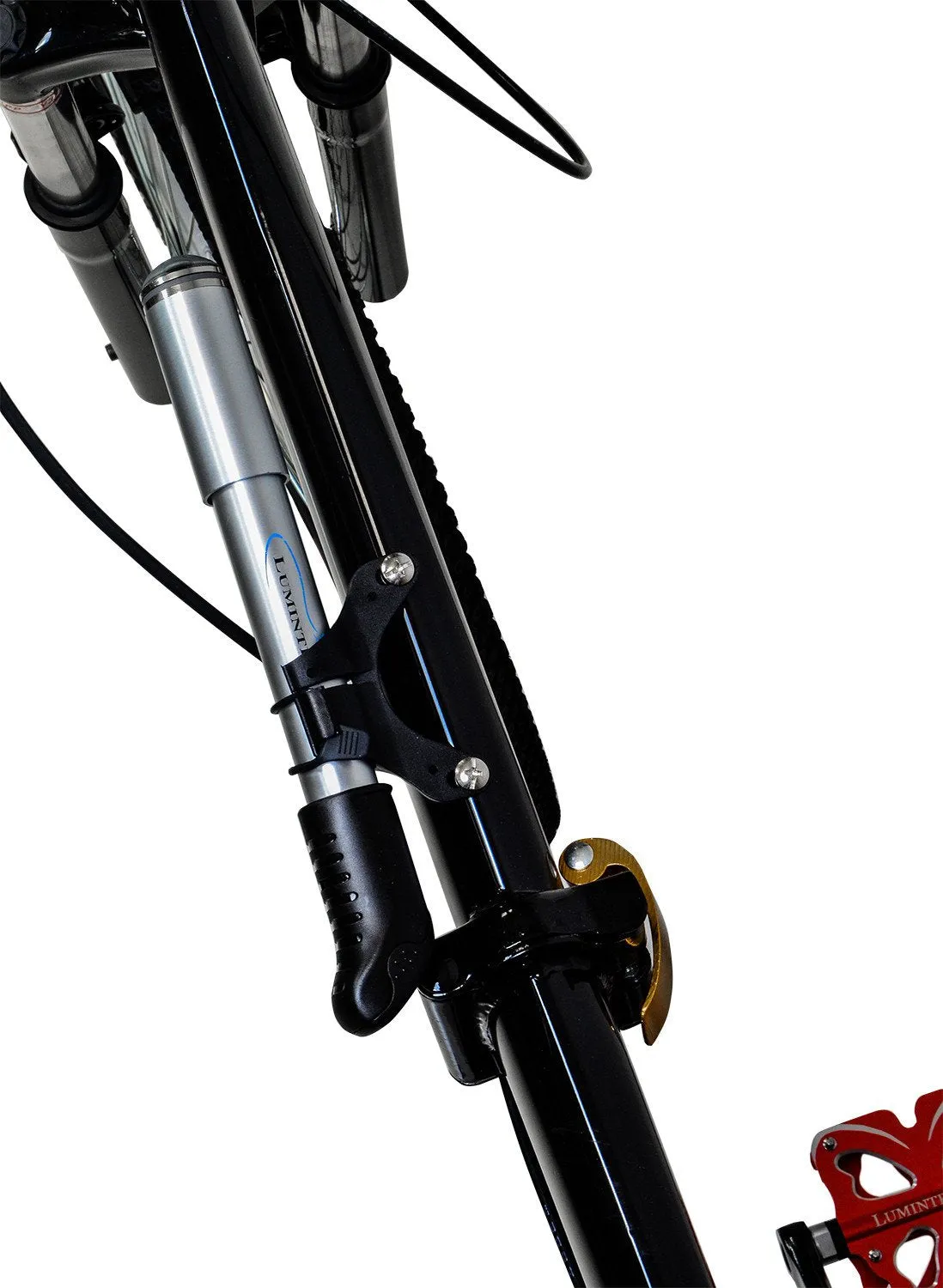 Mini Bike Pump with Retractable Hose and Nozzle Adapter