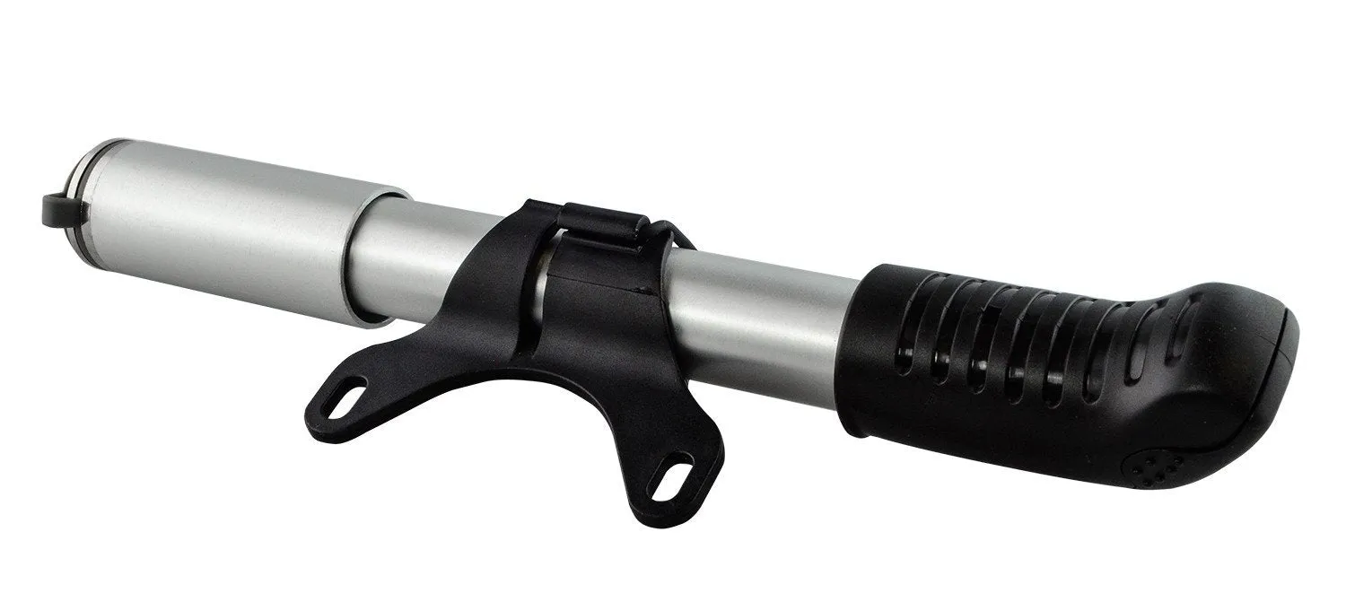 Mini Bike Pump with Retractable Hose and Nozzle Adapter