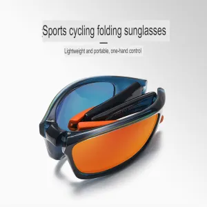 New Sports Folding Sunglasses S24101 Ultra-Light Tr Colorful Windproof Portable Cycling Polarized Sunglasses