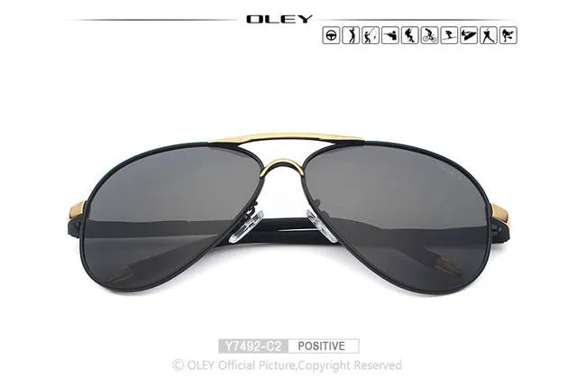 Oley Brand Unisex Polarized Sunglasses Men Women Driving Coating Spectacles Y7492