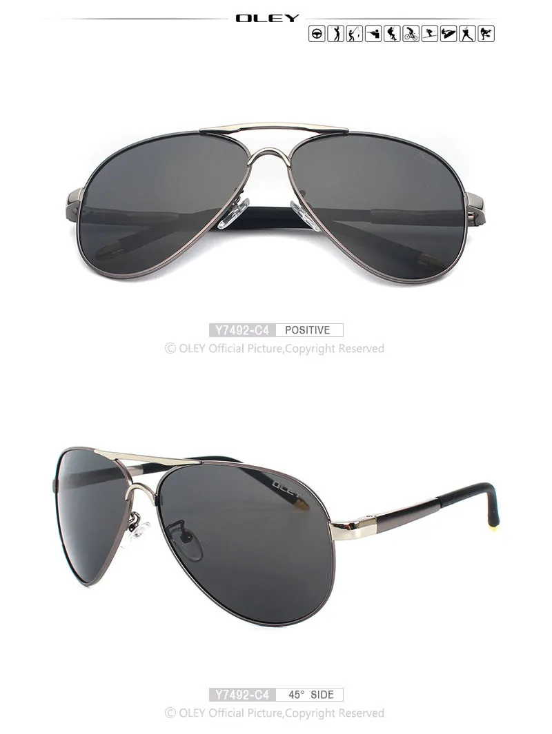 Oley Brand Unisex Polarized Sunglasses Men Women Driving Coating Spectacles Y7492