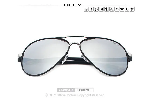 Oley Brand Unisex Polarized Sunglasses Men Women Driving Coating Spectacles Y7492