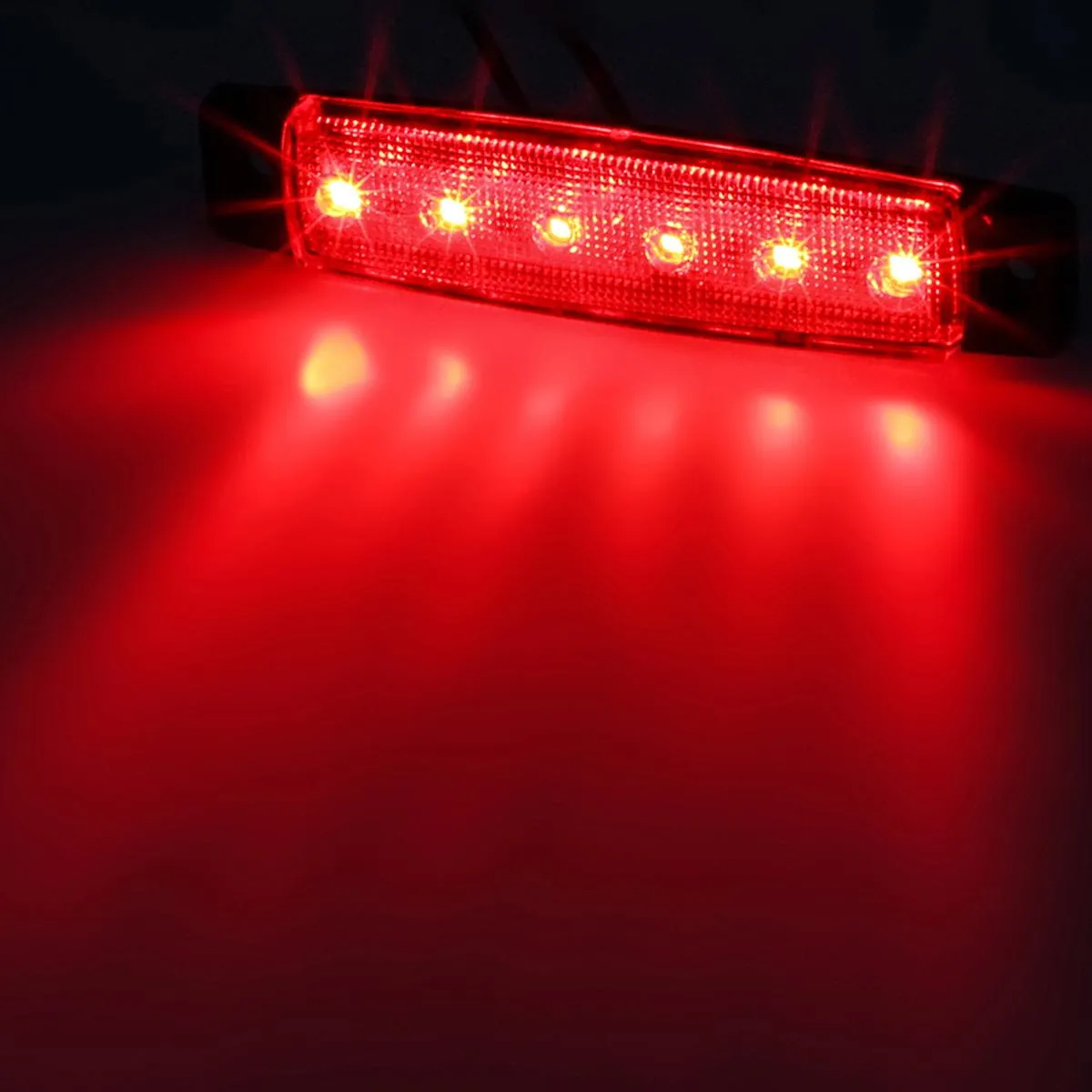 Partsam 30Pcs 3.8" Slim Led Side Marker and Clearance Lights 6 LED Sealed for Truck Trailer RV Led Marker Lights, Thin Side Marker Indicator Lights Lamps, Marine Led Utility Strip Light for Boats 12V