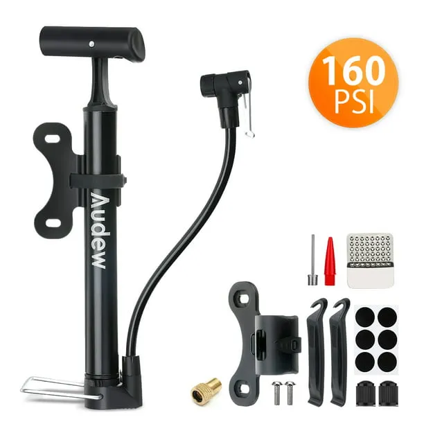 Portable 160PSI Floor Bike Pump Kit