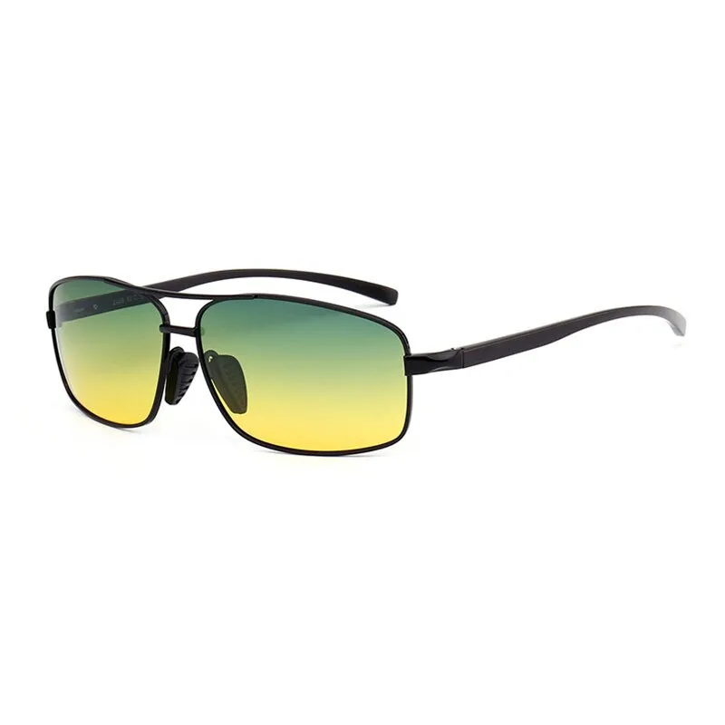 Reven Jate Men's Full Rim Rectangle Alloy Polarized Sunglasses 2458