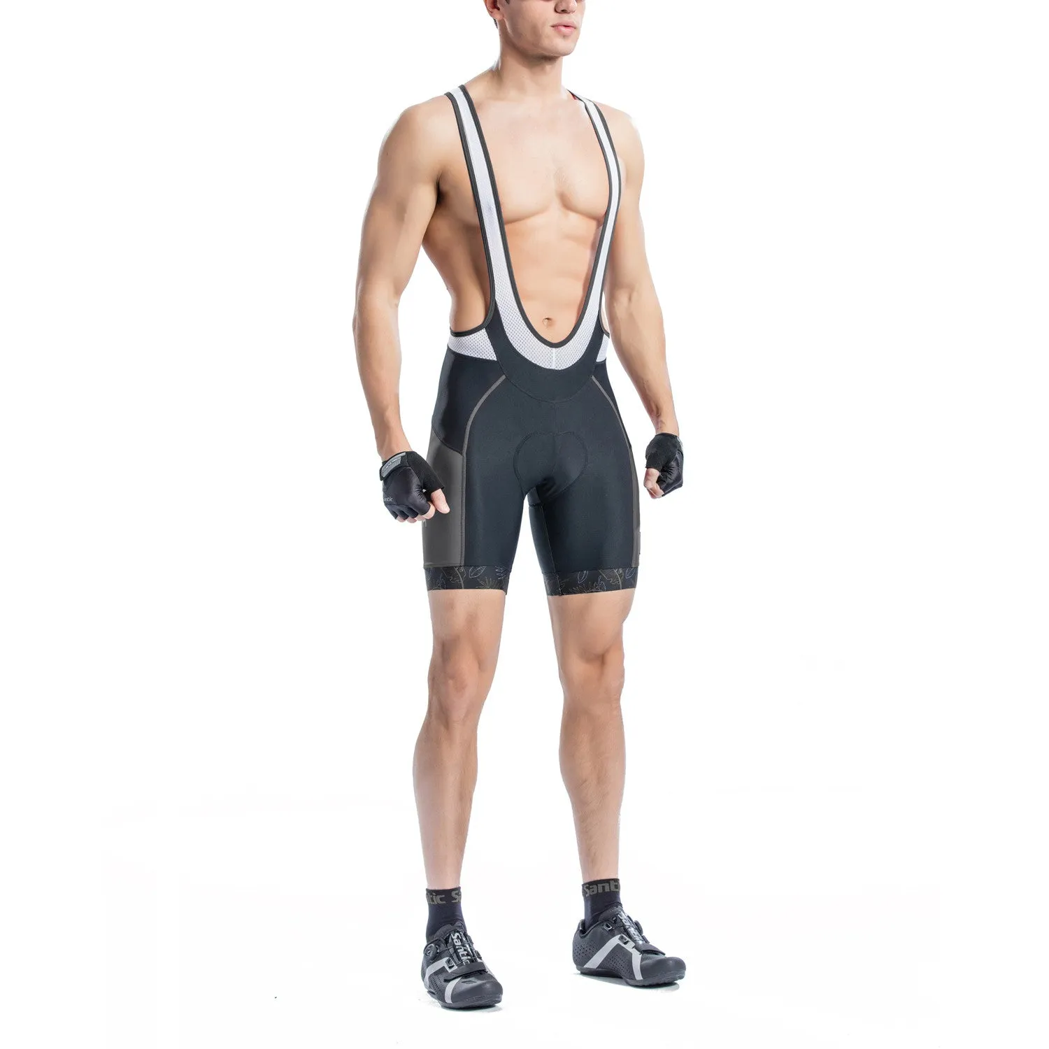 Santic Seron Jersey & Arok Grey Bib Shorts set