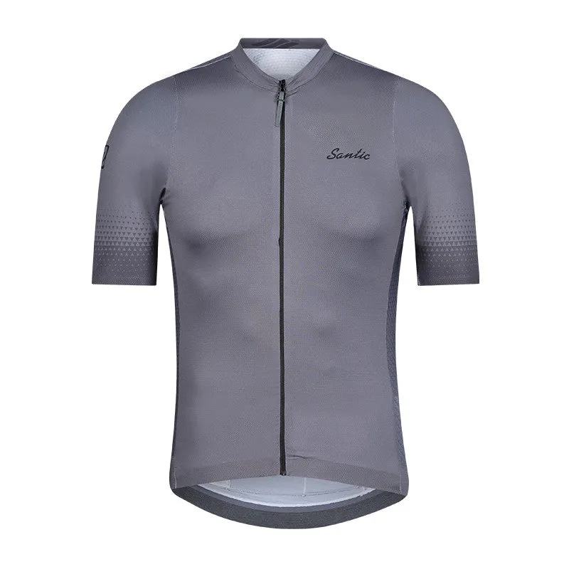 Santic Seron Jersey & Arok Grey Bib Shorts set