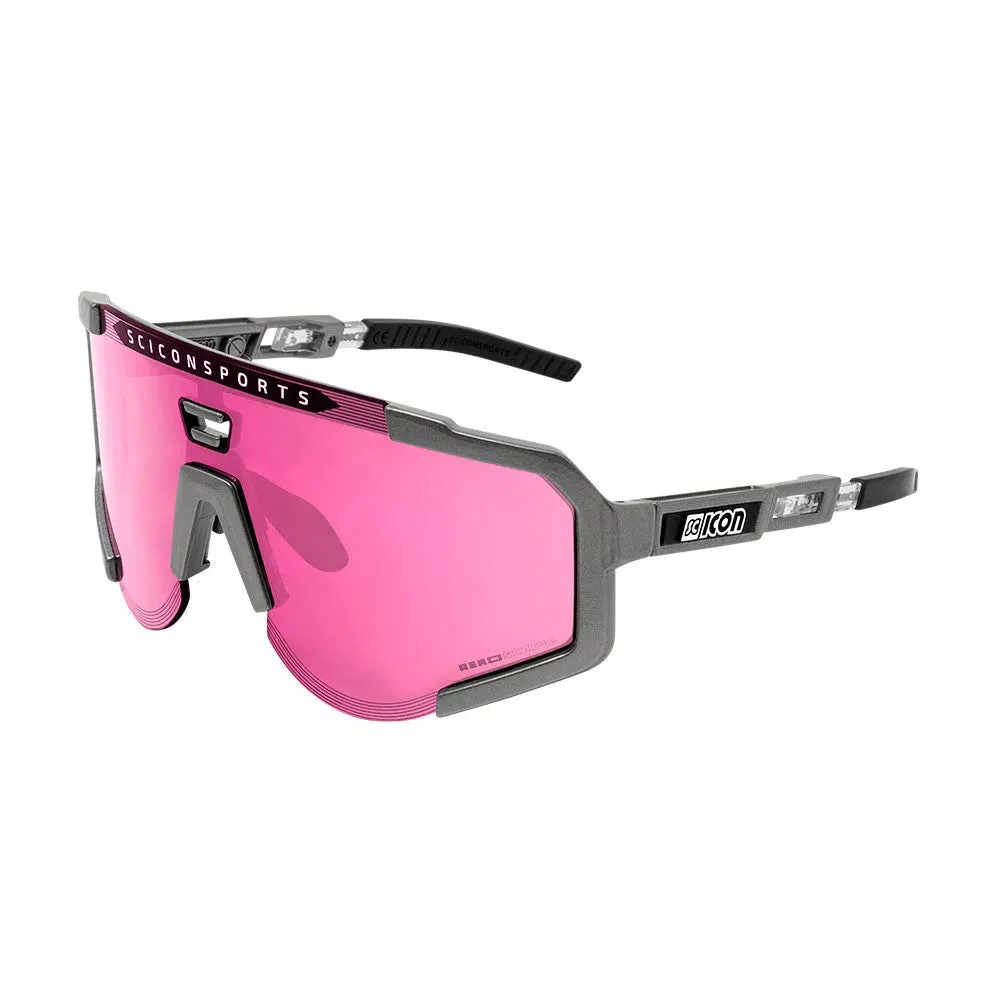 SCICON AEROSCOPE ANTHRACITE GREY Sunglasses - PINK LENS