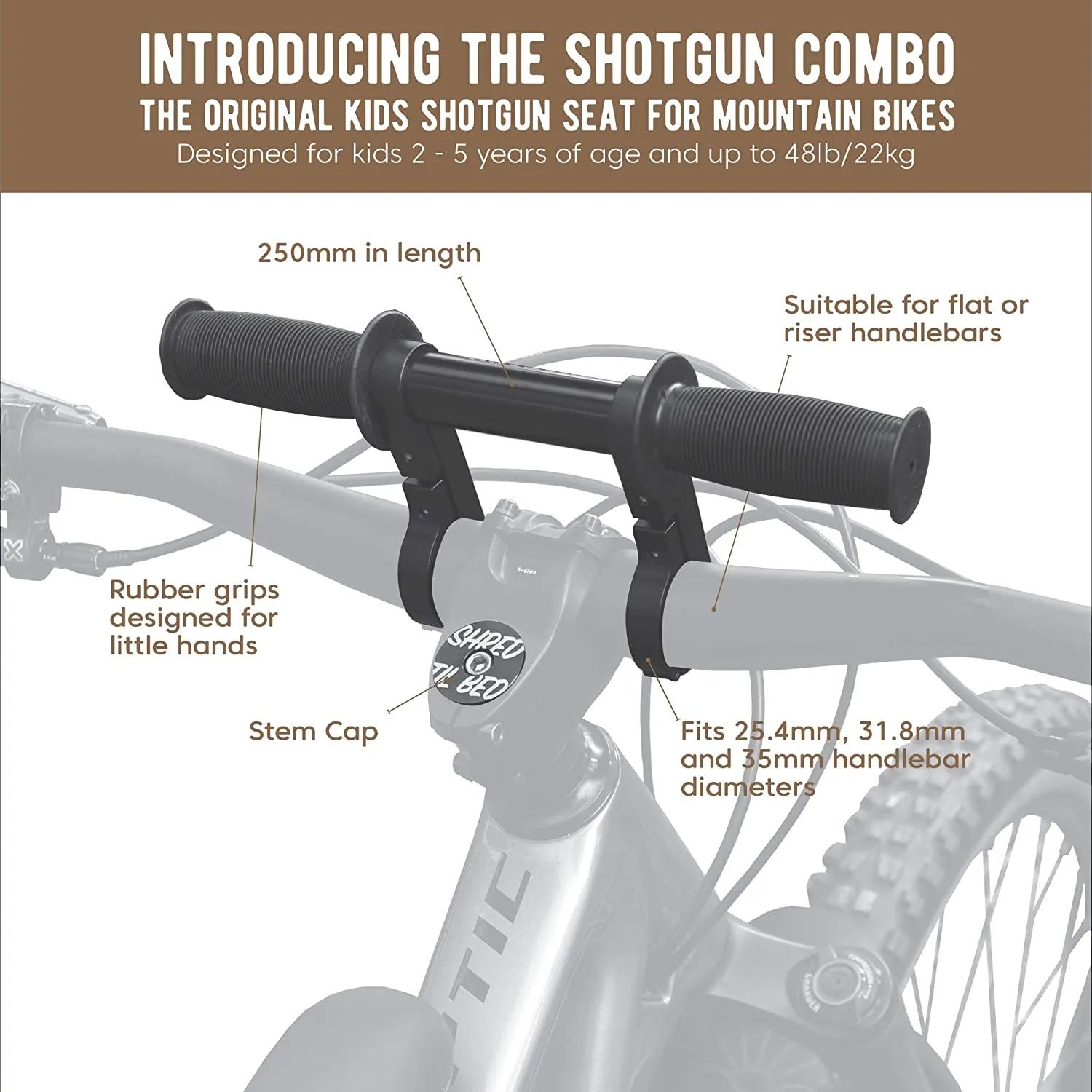 Shotgun Child Bike Seat   Handlebars Combo