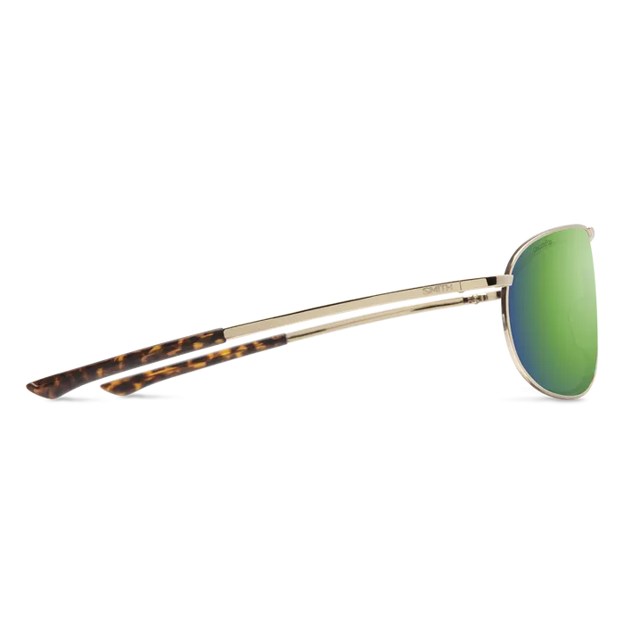 Smith Serpico 2 Gold Frame - ChromaPop Polarized Green Mirror Lens - Polarized Sunglasses