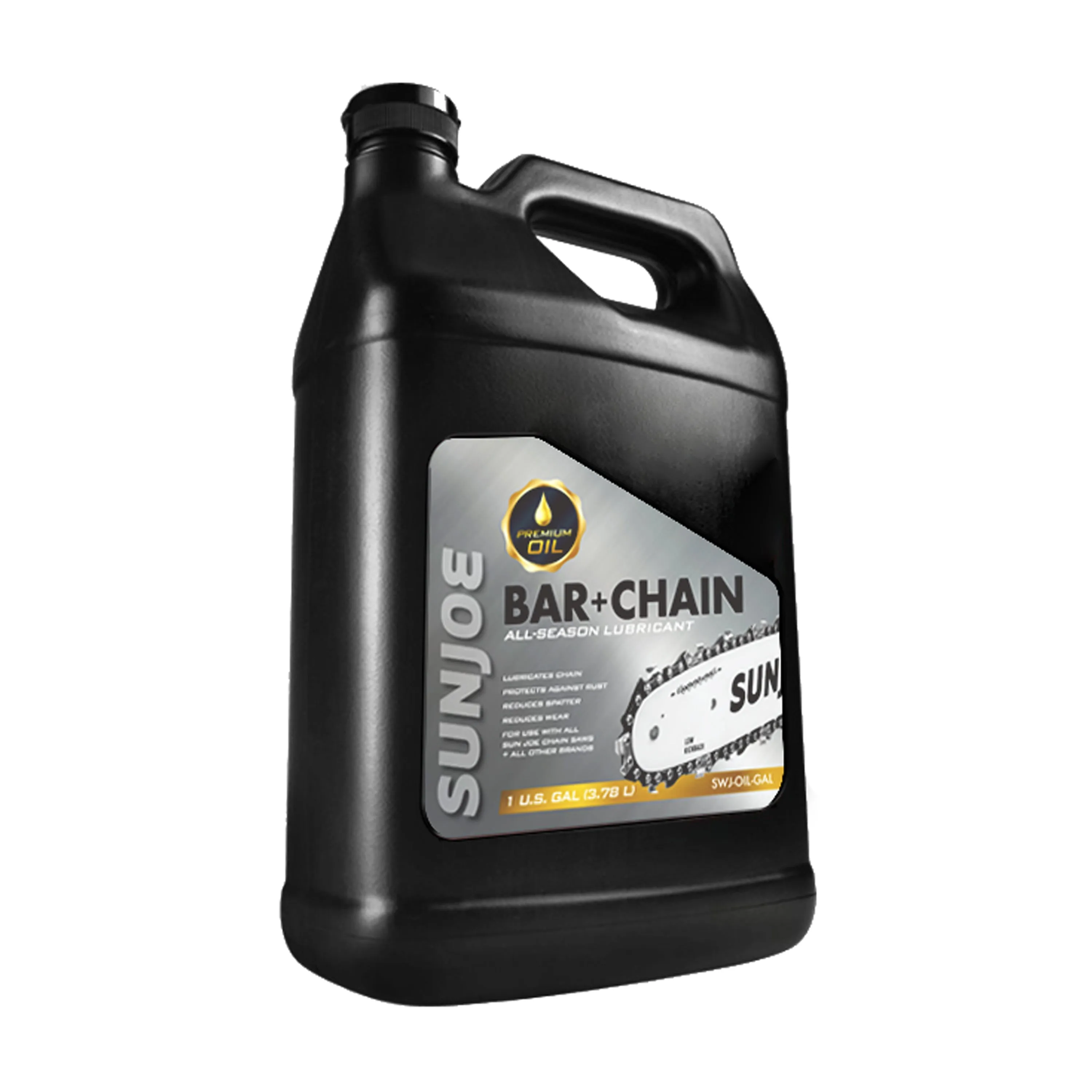 Sun Joe Premium Bar, Chain and Sprocket Oil Bundle | All Season Chainsaw Chain Lubrication | 1 Gallon | 3-Pack