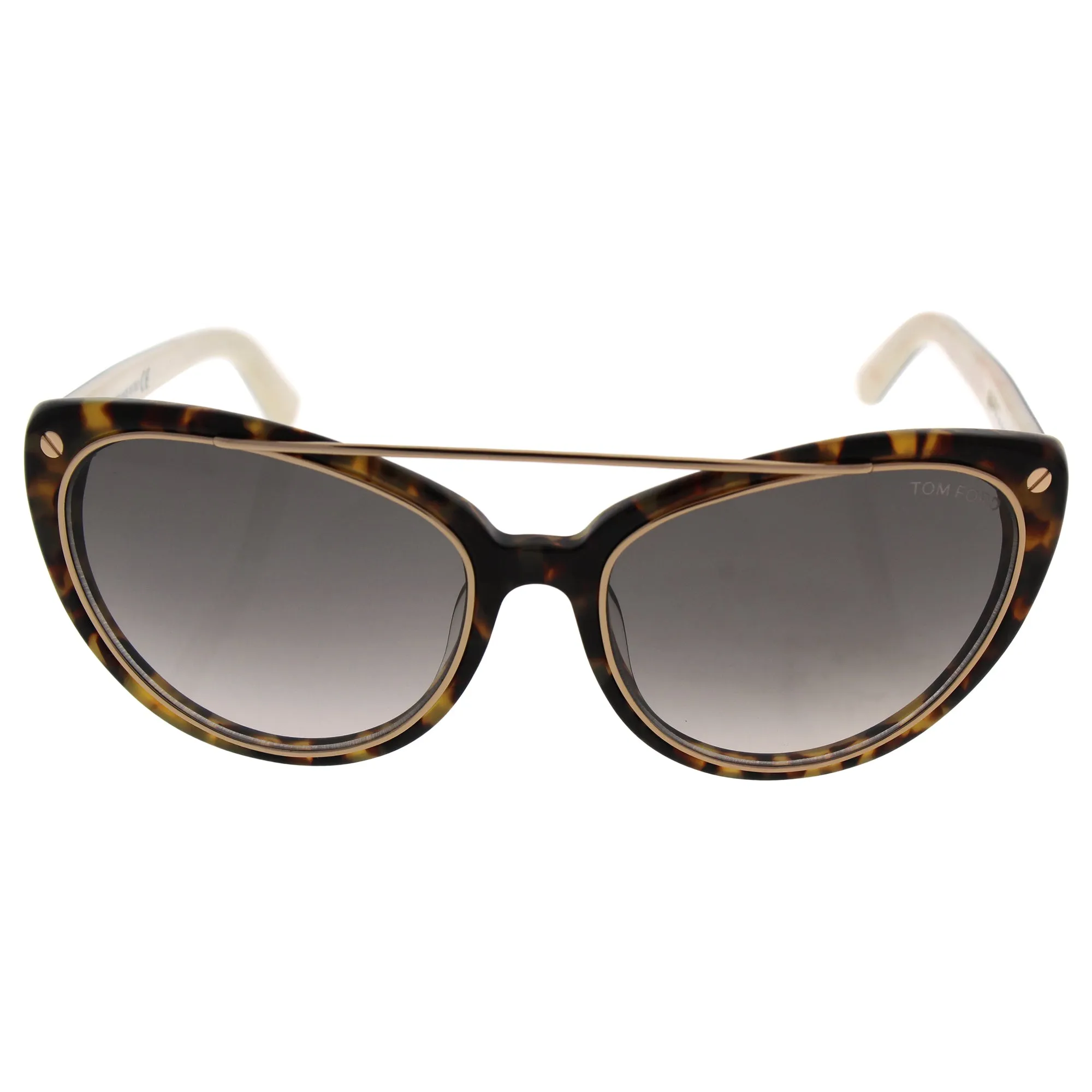 Tom Ford Ft0384 Edita 56b - Havana/smoke Gradient By Tom Ford For Women - 58-18-140 Mm Sunglasses  58-18-140 mm