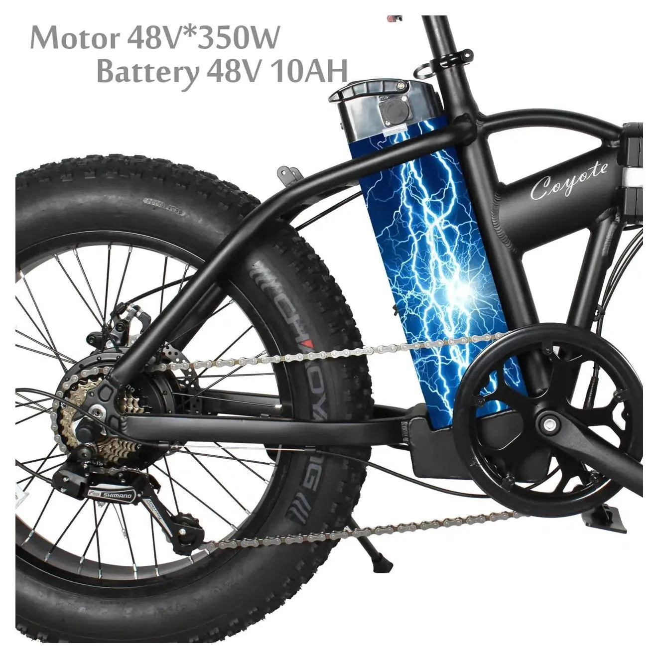 TRACER| COYOTE 20" 48V/12.5Ah 500W Folding Fat Tire Electric Bike