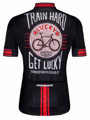 Train Hard Get Lucky Men's Black Jersey