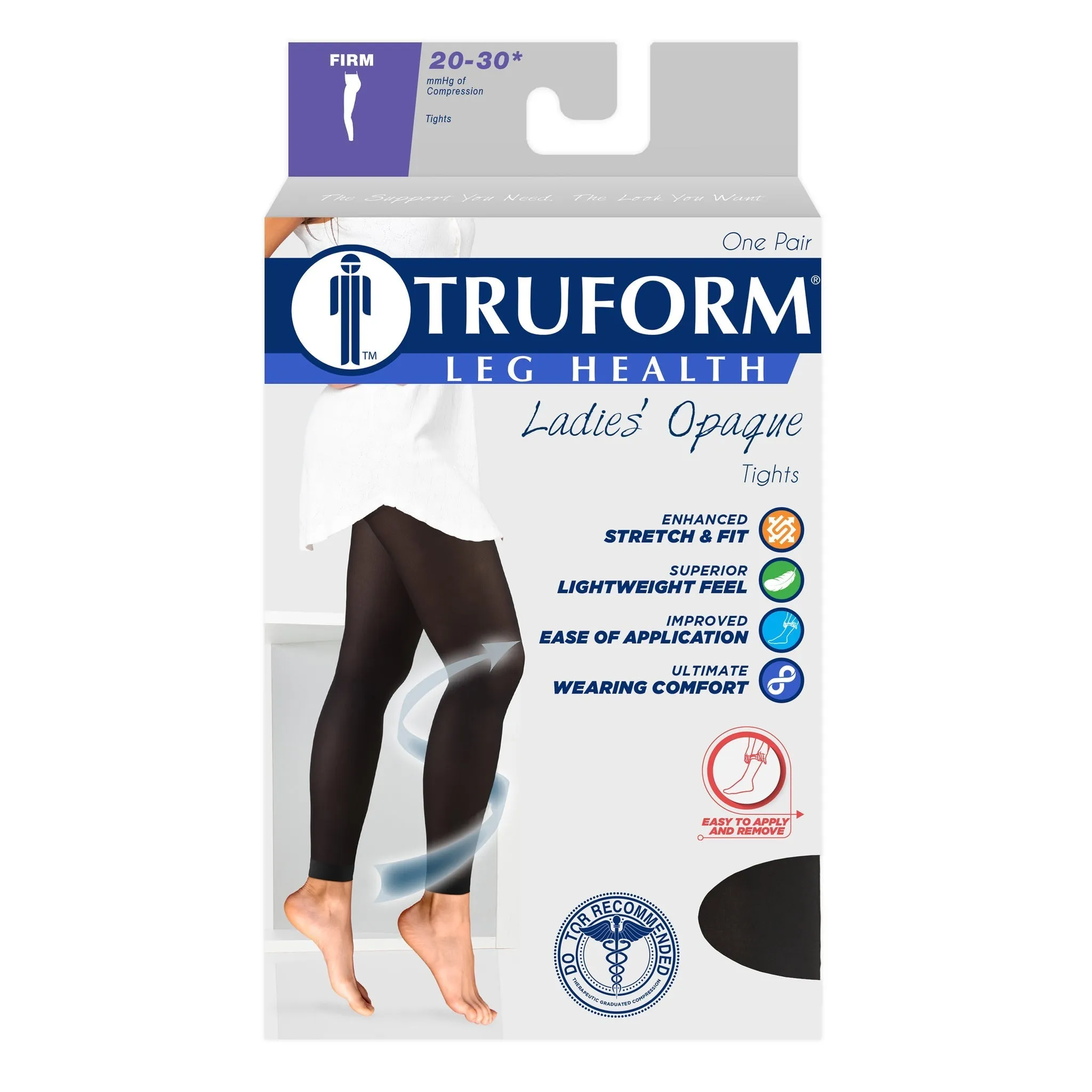 TRUFORM® Ladies Opaque Tights 20-30 mmHg