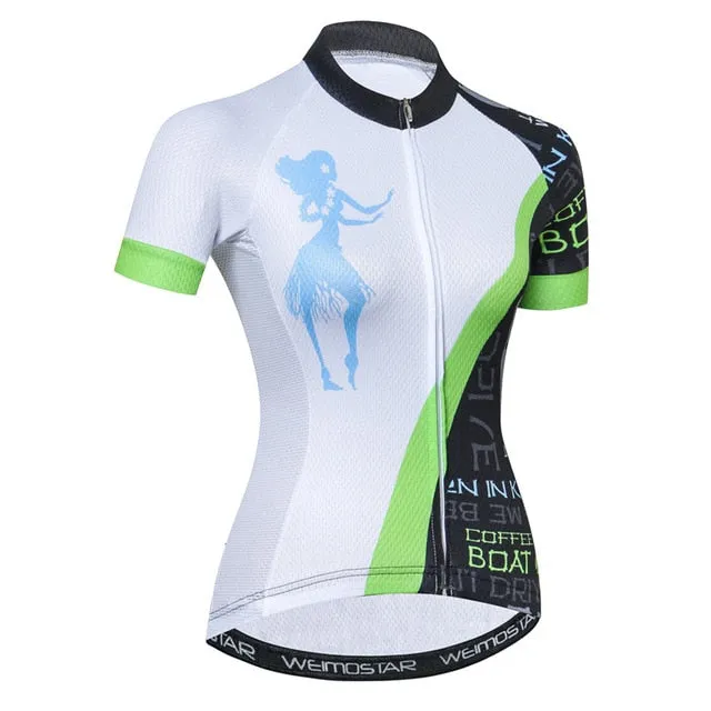 Weimostar Summer Short Sleeve Cycling Jersey Women Quick Dry MTB Bicycle Clothing Road Racing Bike Jersey Shirt Maillot Ciclismo