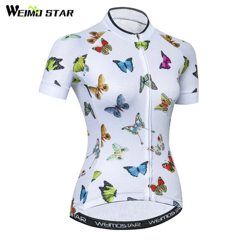 Weimostar Summer Short Sleeve Cycling Jersey Women Quick Dry MTB Bicycle Clothing Road Racing Bike Jersey Shirt Maillot Ciclismo