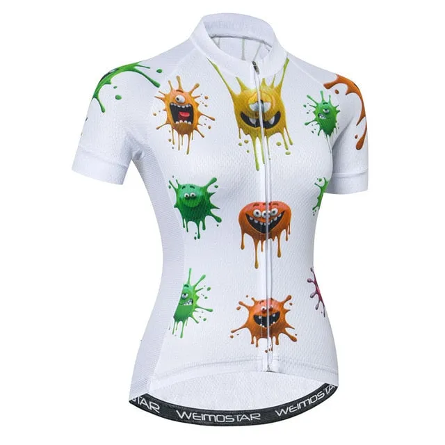 Weimostar Summer Short Sleeve Cycling Jersey Women Quick Dry MTB Bicycle Clothing Road Racing Bike Jersey Shirt Maillot Ciclismo