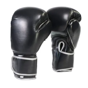 X-Fitness XF2000 Gel Boxing Kickboxing Punching Bag Gloves-BLK/SILVER