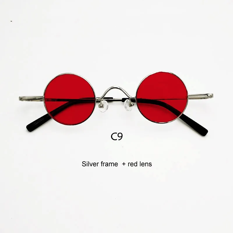 Yujo Unisex Acetate Alloy Small Round Sunglasses Y050